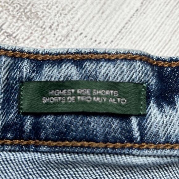 Wild Fable Jean Shorts Blue Denim Folded Hem Highest Rise Size 12/31R - Picture 4 of 10